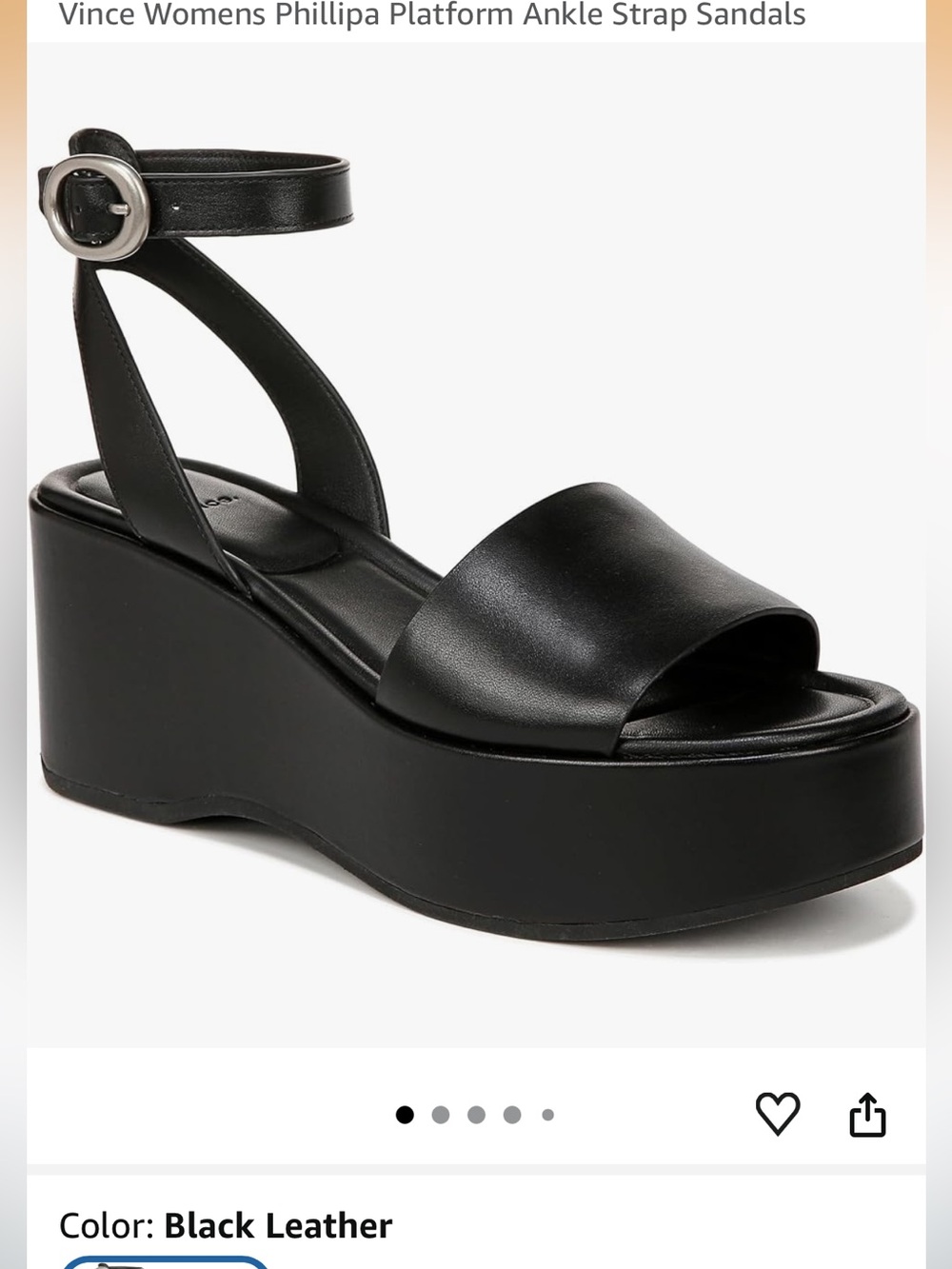 Vince Black Platform Strappy Sandals - Women